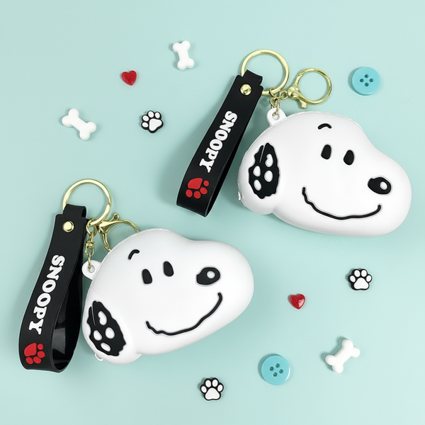 Peanuts Snoopy Mini Silicone Keychain Pouch
