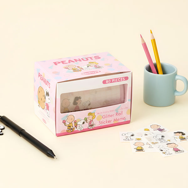 Peanuts Snoopy Petit Collection Masking Sticker Roll - Pink