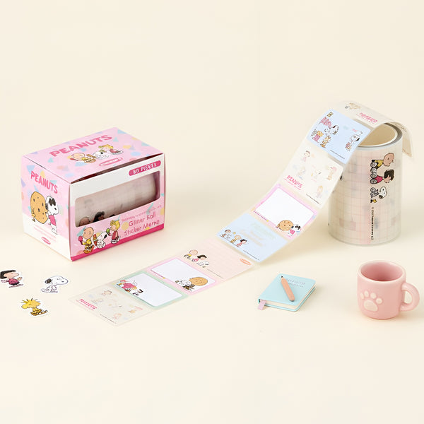 Peanuts Snoopy Petit Collection Masking Sticker Roll - Pink