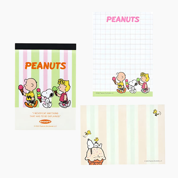 Peanuts Snoopy Petit Collection Memo Pad - Ice Cream