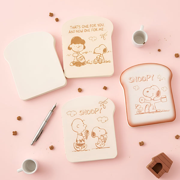 Peanuts Snoopy Puffy Toast Shaped Notebook