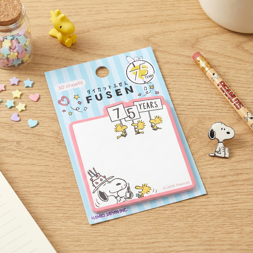 Peanuts Sticky Notes - Birthday - 75th Anniversary | Kawaii Pen Shop