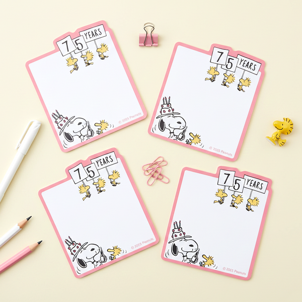 Peanuts Sticky Notes - Birthday - 75th Anniversary | Kawaii Pen Shop