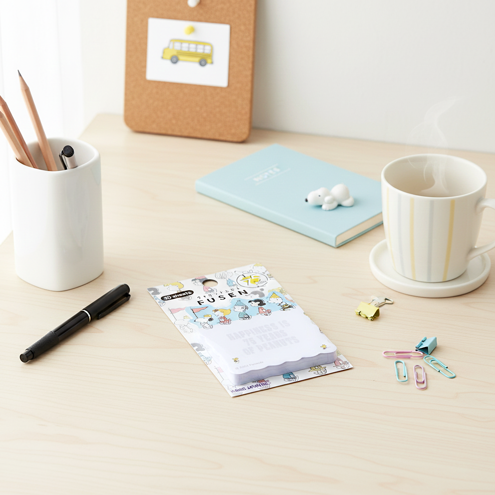 Snoopy Notes Peanuts Snoopy Sticky Notes - 75th Anniversary | Kawaii Pen Shop