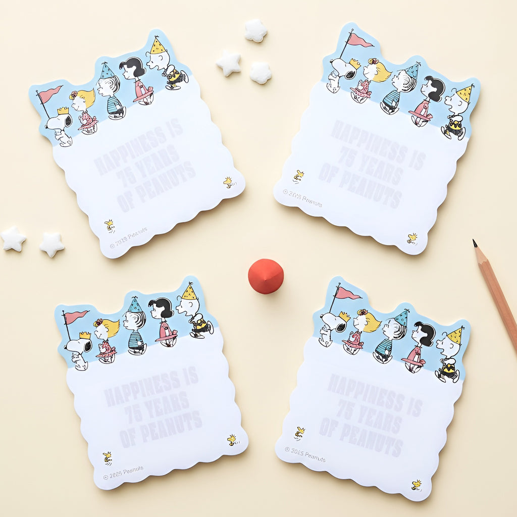 Peanuts Snoopy Sticky Notes - 75th Anniversary | Kawaii Pen Shop