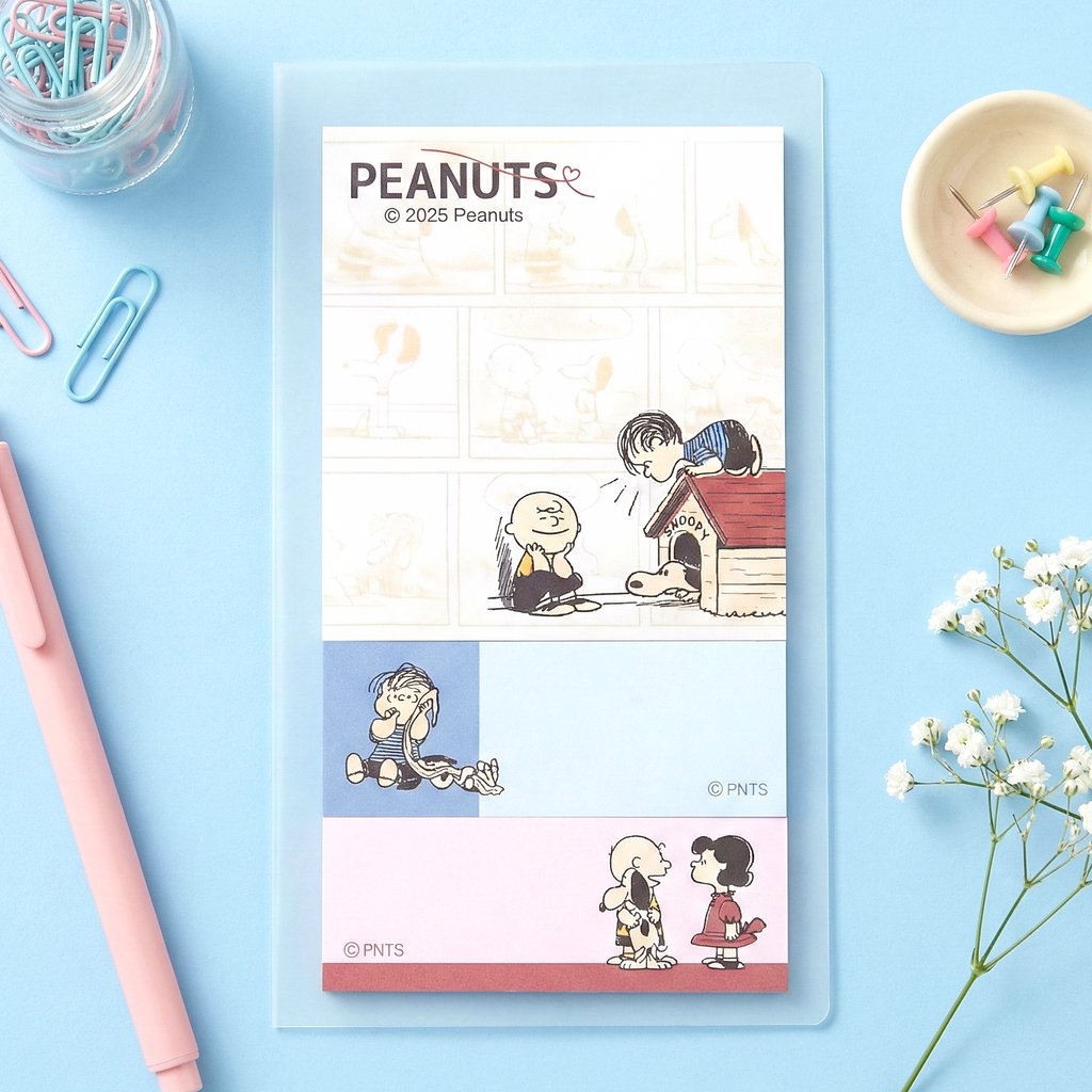 Peanuts Snoopy Sticky Notes Set - Vintage Series - Comic Strip