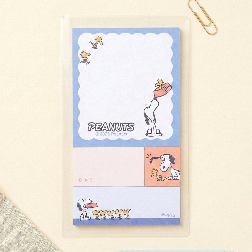 Peanuts Snoopy Sticky Notes Set - Vintage Series - Snoopy & Woodstock