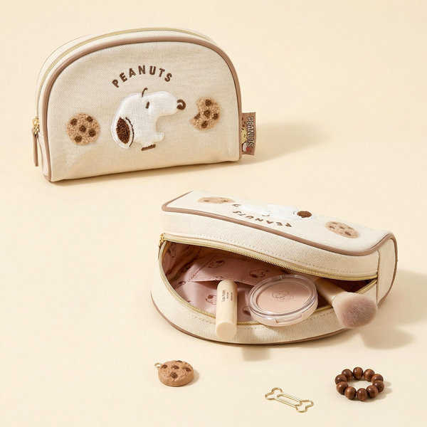 Snoopy Embroidered Cosmetic Bag