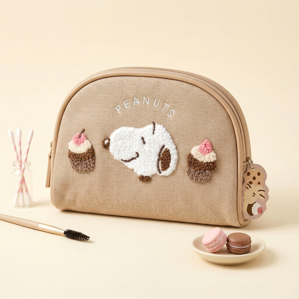 Snoopy Embroidered Cosmetic Bag