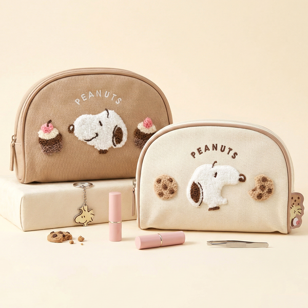 Snoopy Embroidered Cosmetic Bag