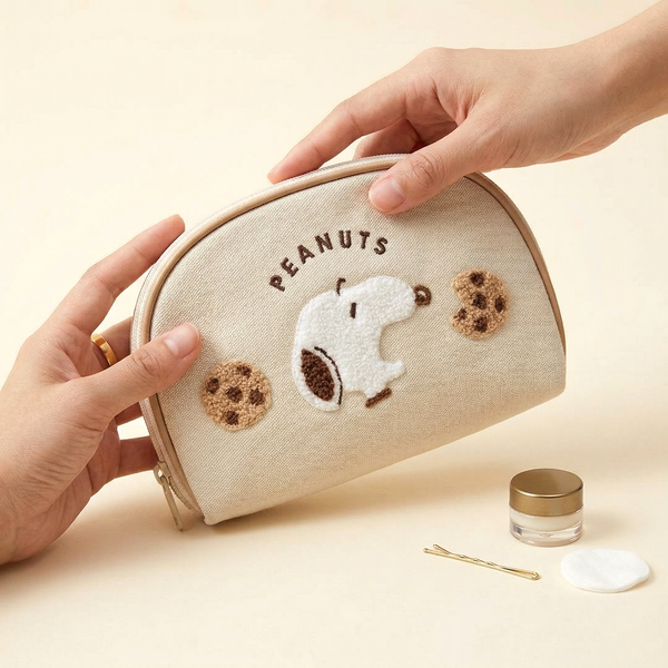 Snoopy Embroidered Cosmetic Bag