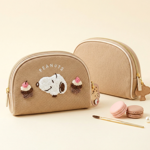 Snoopy Embroidered Cosmetic Bag
