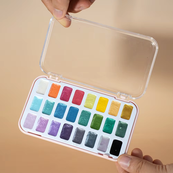 Pearlescent Dreams Watercolor Palette - 24 Color Set