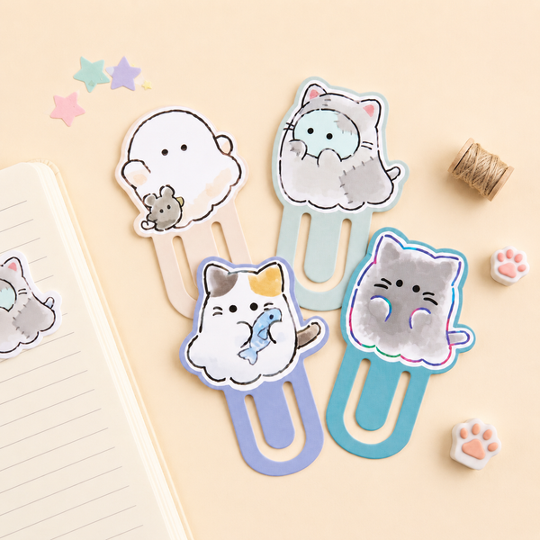 Peek-a-Boo Kitty Bookmark Clips