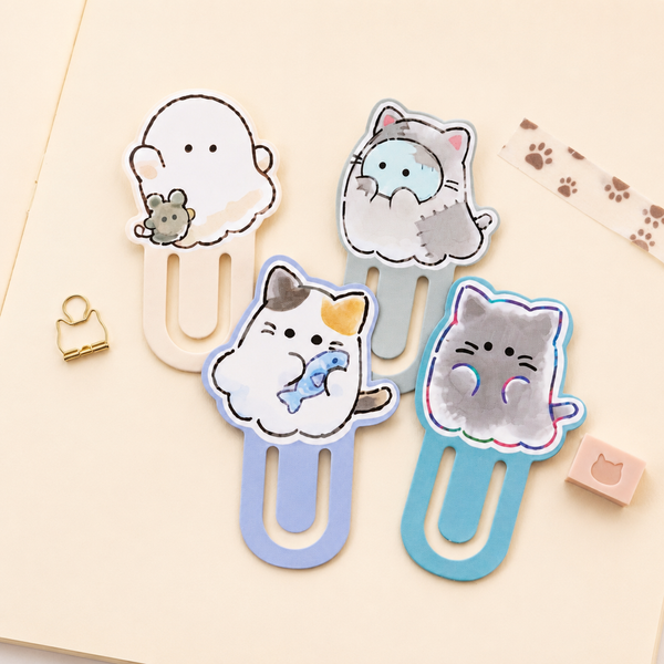 Peek-a-Boo Kitty Bookmark Clips