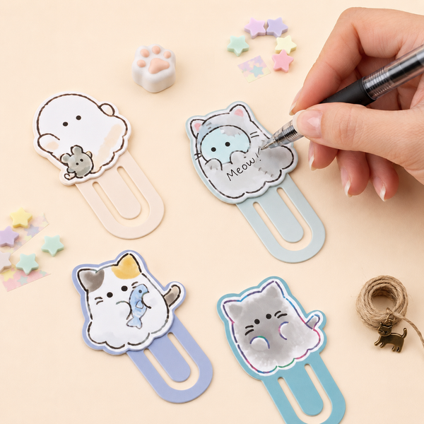 Peek-a-Boo Kitty Bookmark Clips