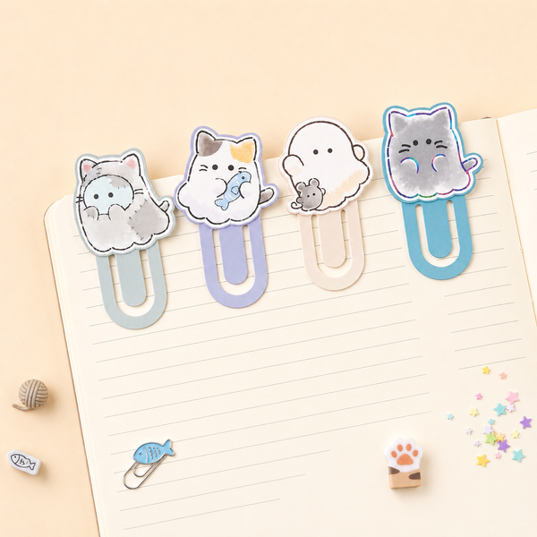 Peek-a-Boo Kitty Bookmark Clips