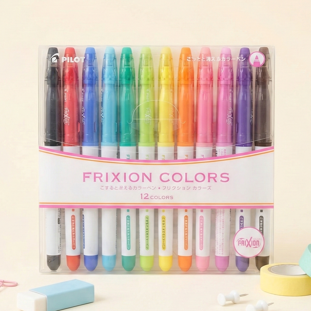 Friction Color Pilot Frixion Colors Erasable Marker - 12 Color Set | Kawaii Pen Shop