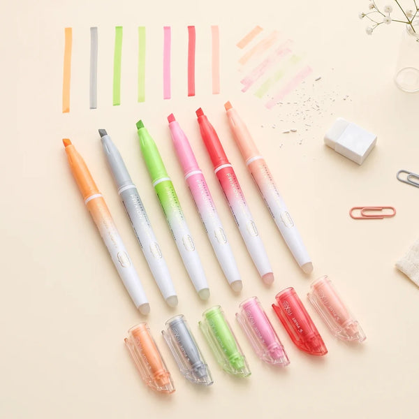 Pilot FriXion Erasable Highlighters - Light Natural Colors - Set of 6