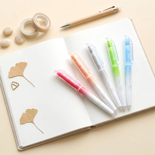 Pilot FriXion Erasable Highlighters - Light Natural Colors - Set of 6