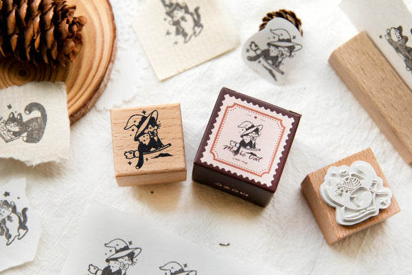 Playful Cat Wooden Stamps