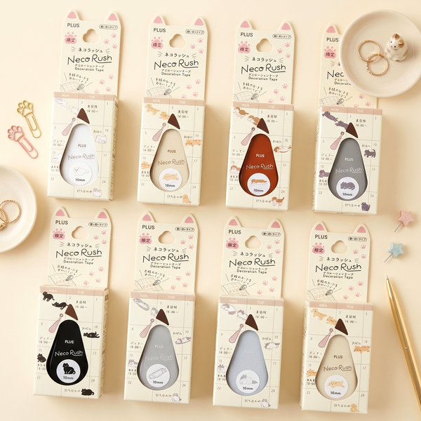 Plus Neko Rush Cat Transfer Tape Roller