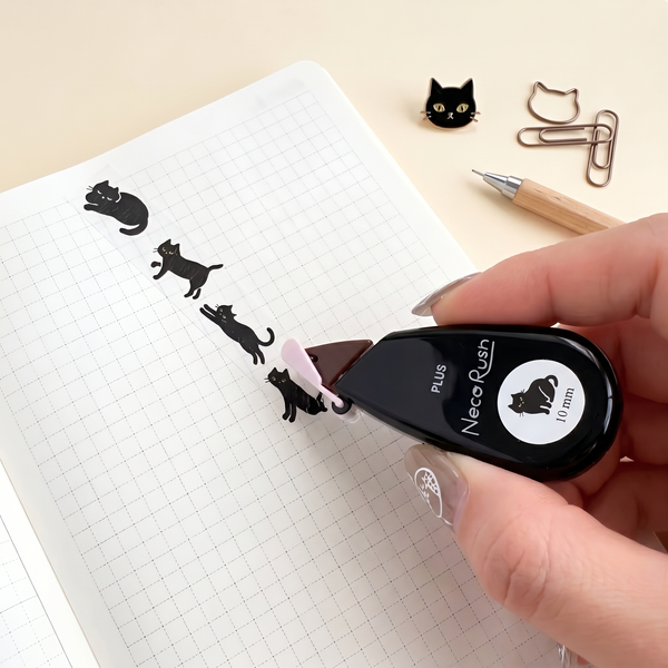 Plus Neko Rush Cat Transfer Tape Roller