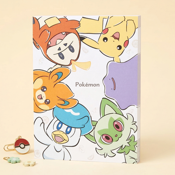 Pokemon Pocket Monsters Large Notepad - Limited Edition - White