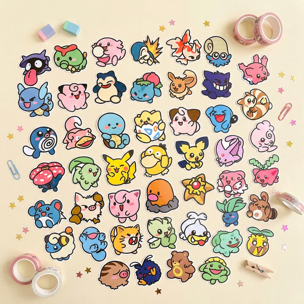 Pokémon Stickers - Gotta Catch Em All | Kawaii Pen Shop