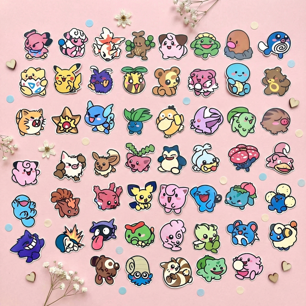 Pokémon Stickers - Gotta Catch Em All | Kawaii Pen Shop