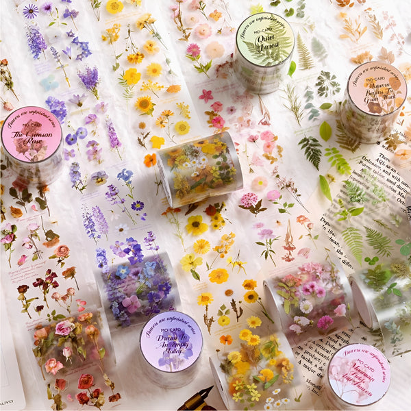 Pressed Flower Clear Masking Tape - Extra Large