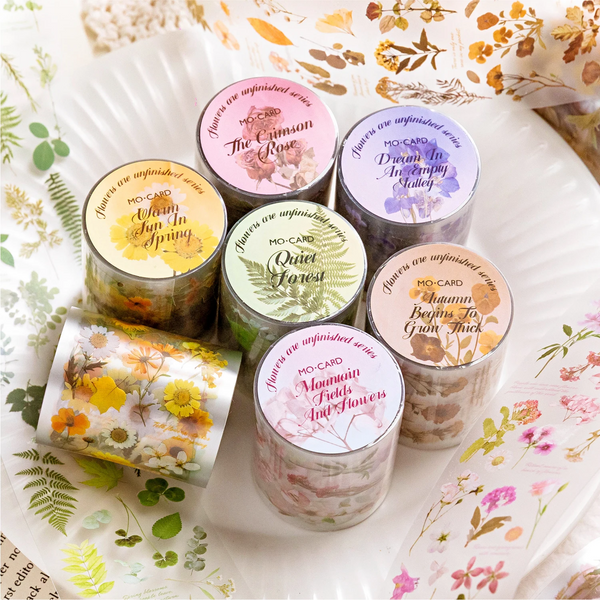 Pressed Flower Clear Masking Tape - Extra Large