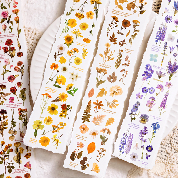 Pressed Flower Clear Masking Tape - Extra Large