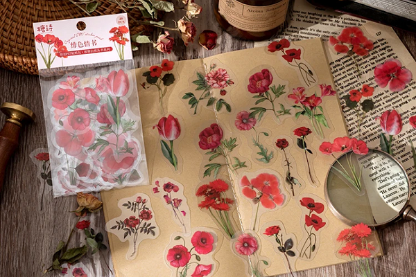 Pressed Flower Garden Stickers (8 types)