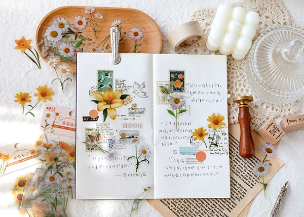 Pressed Flower Garden Stickers (8 types)