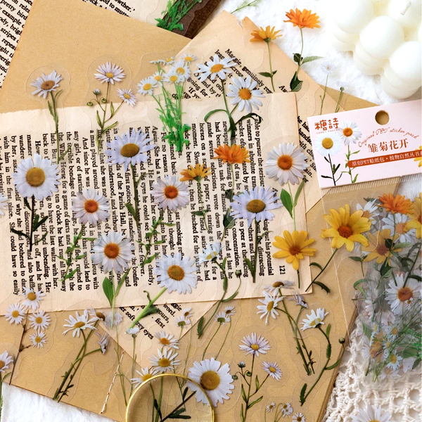 Pressed Flower Garden Stickers (8 types)