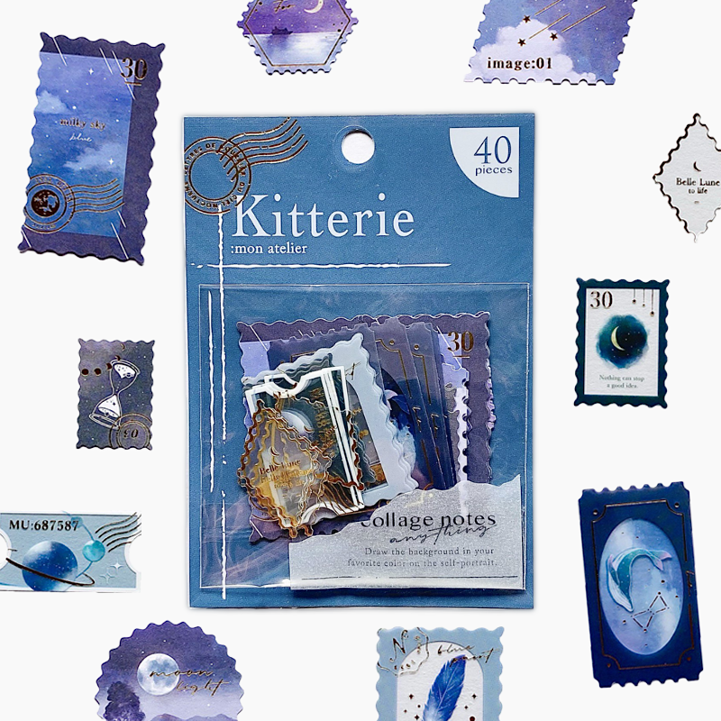 Q-Lia Kitterie Mon Atelier Stickers - Dark Blue
