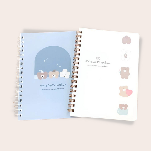2022 Yiwi Kawaii Loose-Leaf Spiral Diary Notebook Journals Bullet Agenda  Splendid Sets Bear Cherry Statioery Set Birthday Gift