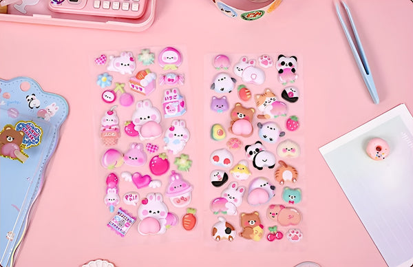 Q-Lia Mochi Mochi Puffy Stickers - Squishy Edition
