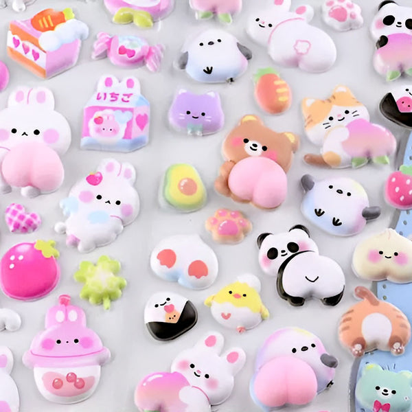 Q-Lia Mochi Mochi Puffy Stickers - Squishy Edition