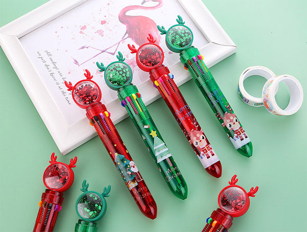 Reindeer Sparkle 10-in-1 Multi Color Pen