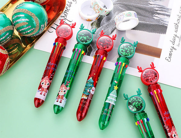 Reindeer Sparkle 10-in-1 Multi Color Pen
