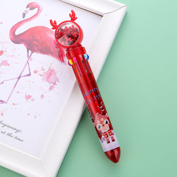 Reindeer Sparkle 10-in-1 Multi Color Pen