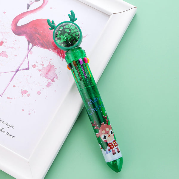 Reindeer Sparkle 10-in-1 Multi Color Pen