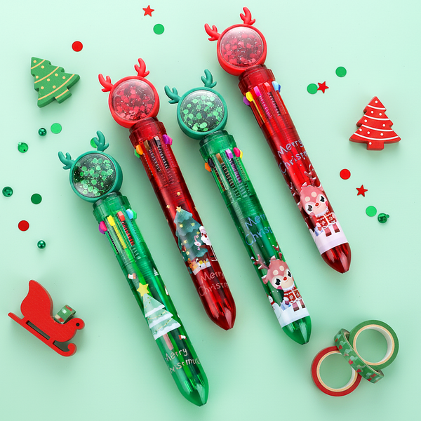 Reindeer Sparkle 10-in-1 Multi Color Pen