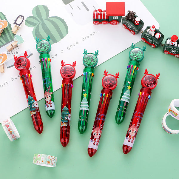 Reindeer Sparkle 10-in-1 Multi Color Pen