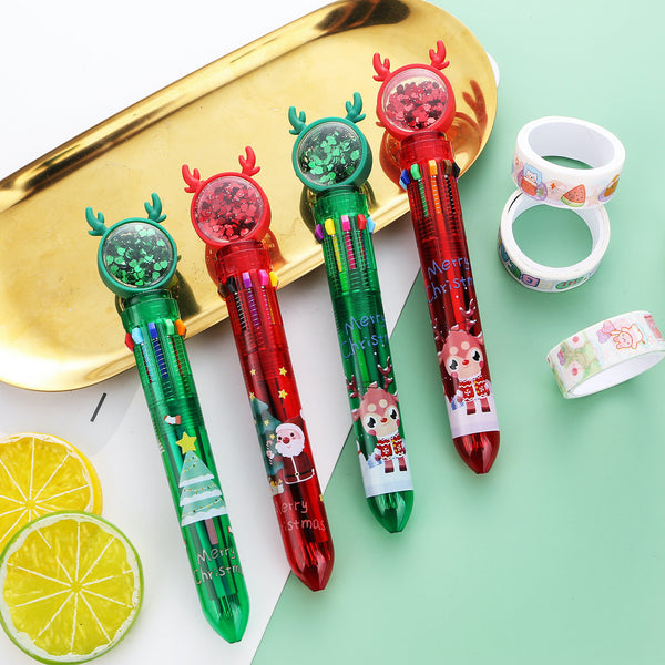 Reindeer Sparkle 10-in-1 Multi Color Pen