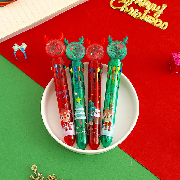 Reindeer Sparkle 10-in-1 Multi Color Pen