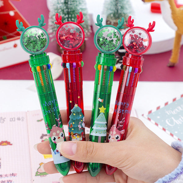 Reindeer Sparkle 10-in-1 Multi Color Pen