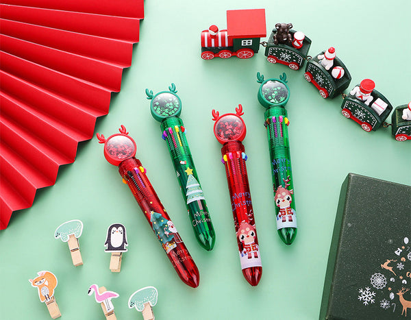 Reindeer Sparkle 10-in-1 Multi Color Pen